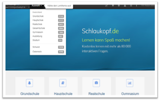 80000 interaktiven Fragen für Schüler