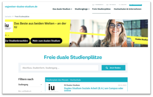 Wegweiser duales Studium